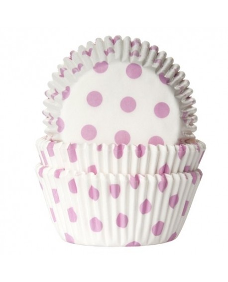 HoM košíčky na muffiny 50 ks – Dots růžová bílá