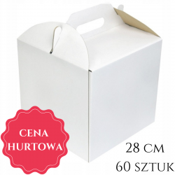 Opakowanie WYSOKIE 28x28x25 cm Białe pudełko 60 szt. HURT