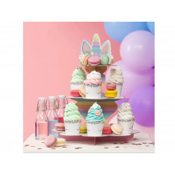 Einhorn Picks + Cupcake Wrappers 6 Stk.