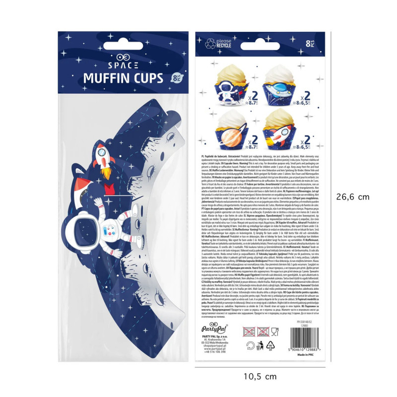 KOSMOS cupcake wrappers 8 pcs.