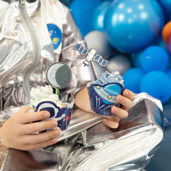 Pikery Kosmos Ozdoba na tort 7 szt. Toppery