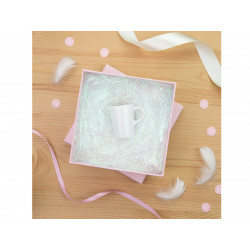 Wypełnienie papierowe Sianko 30 g Białe Opalizujące Cienkie