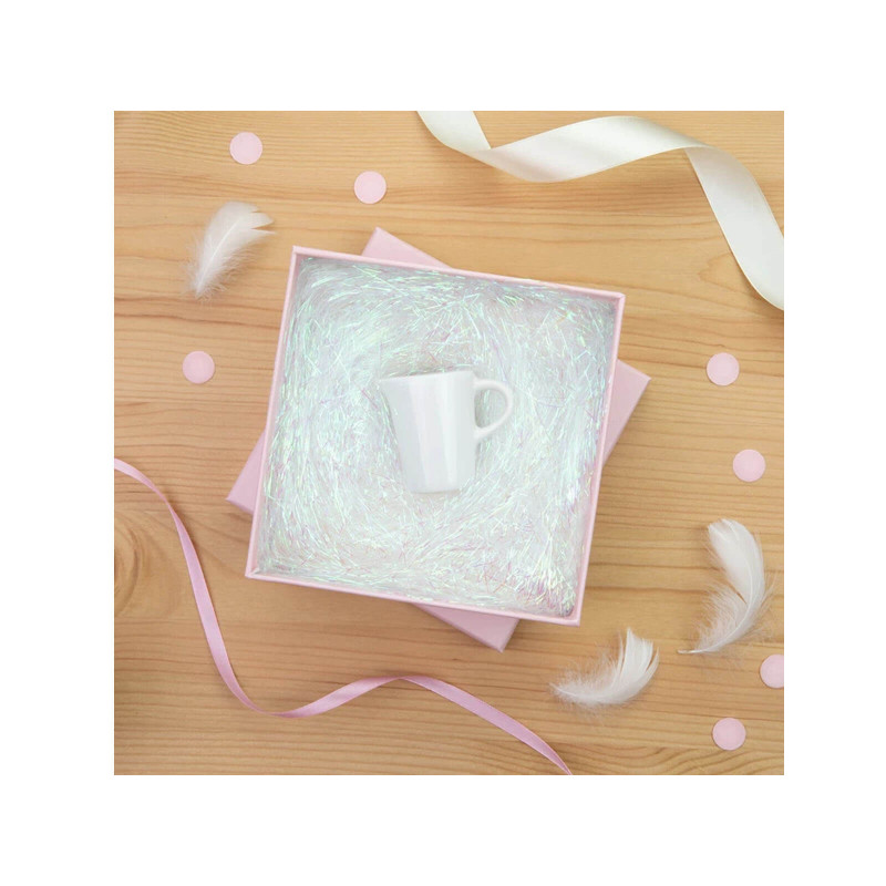 Wypełnienie papierowe Sianko 30 g Białe Opalizujące Cienkie