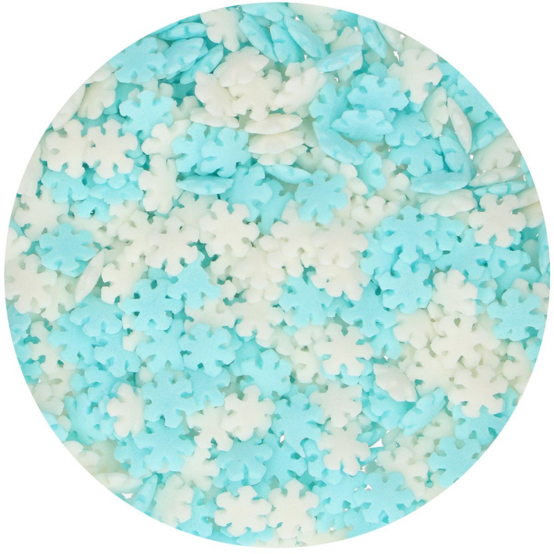 Fun Cakes Snowflakes BLUE - WHITE