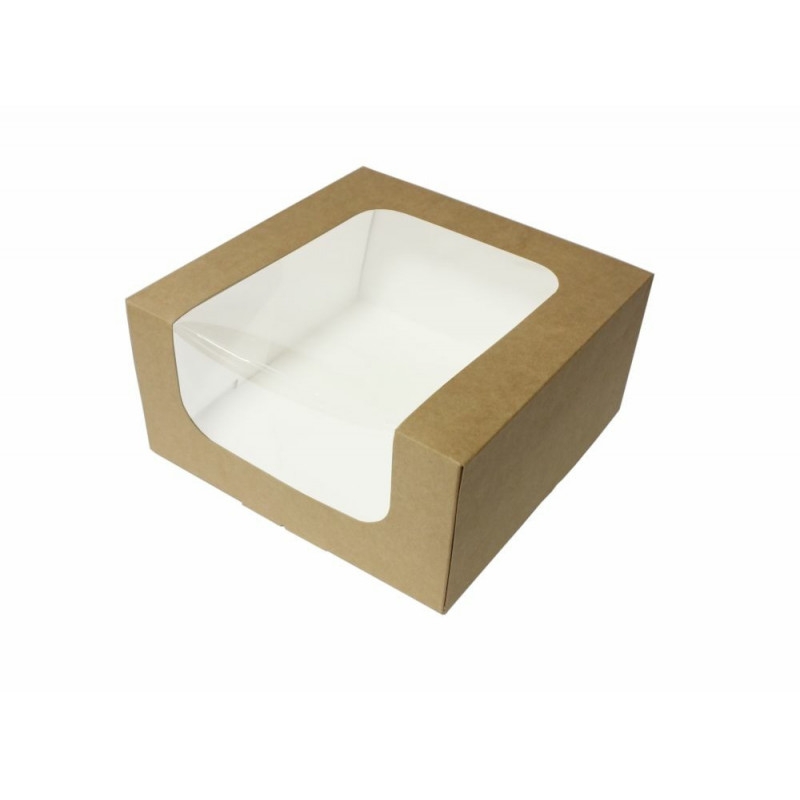 28x28x13 cm KRAFT-Paket mit Fenster