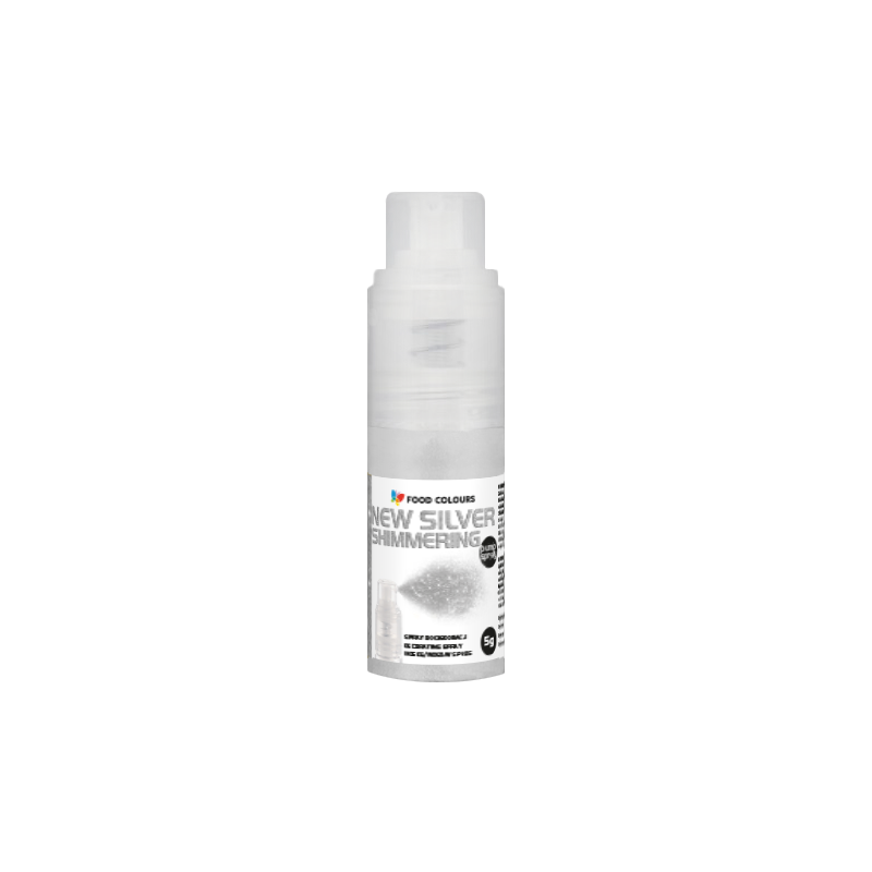 FC SILVER dust food colouring NEW SILVER Pump 5g