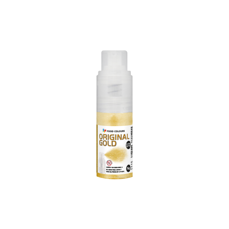 FC Metallic GOLD ORIGINAL dust food colouring 5g pump gold