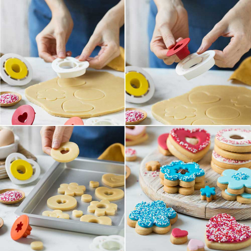 Foremka Decora do ciastek z dziurką Mix&Match 6 wzorów