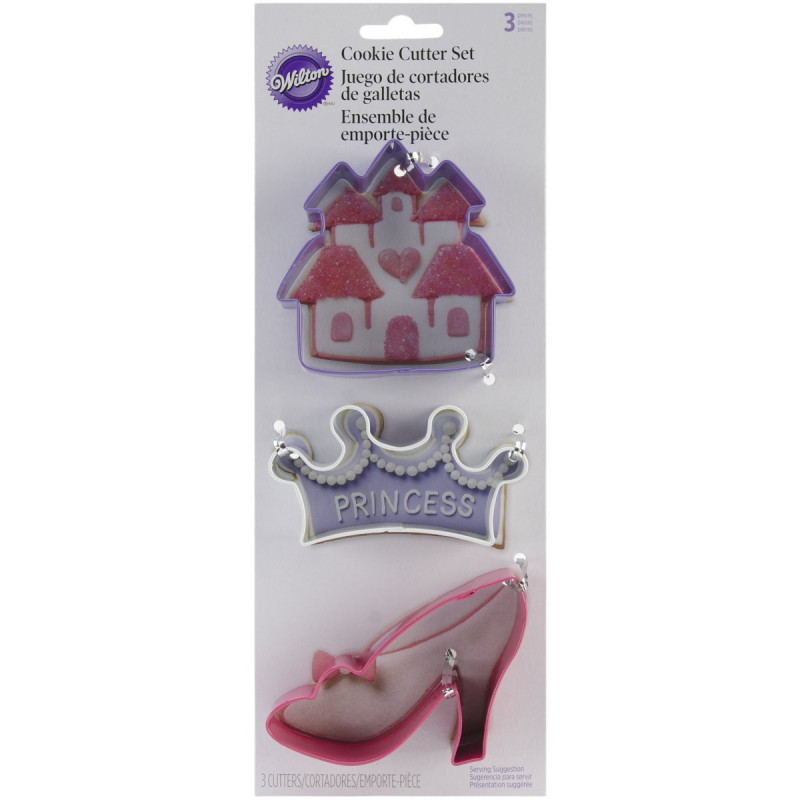 Wilton sada vykrajovátek 3 ks – Princess Castle Crown Shoe