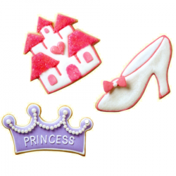 Wilton Prinzessin Ausstecher Set 3 Stk. Schloss Krone Schuh