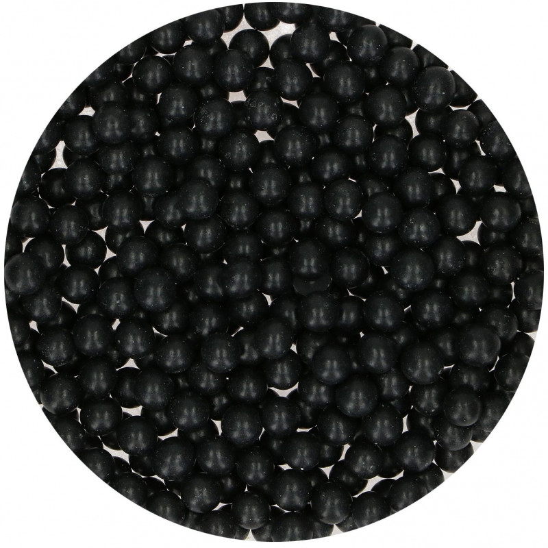 Fun Cakes sprinkles 80 g black pearls 7 mm