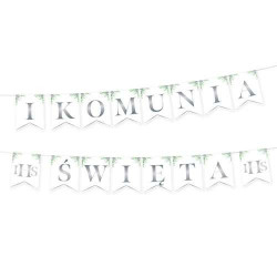 Baner Komunia Flagi 2.4 m Eukaliptus Srebrny