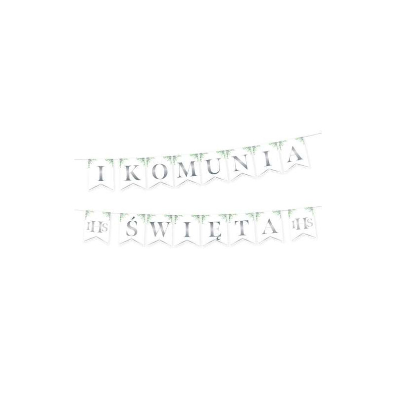 Baner Komunia Flagi 2.4 m Eukaliptus Srebrny