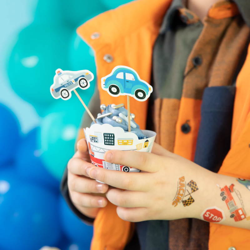 Pikery Samochody 8 szt. Auta Koparka