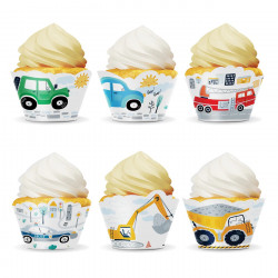 Obaly na cupcaky CARS 6 ks. Bagr