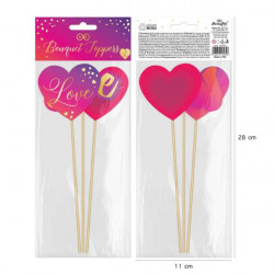 Toppery  LOVE 3 szt. ombre