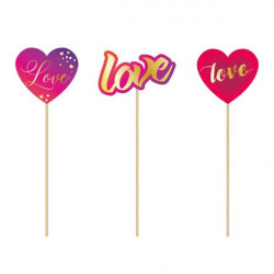 Toppery LOVE 3 szt. ombre