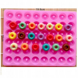 Forma silikonowa MINI DONUTY 2 cm 48 gniazd