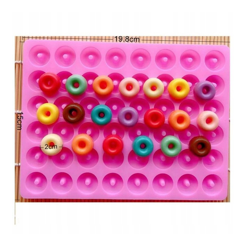 Silikonform MINI DONUTS 2 cm 48 Nester