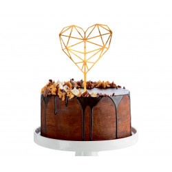 Topper ZŁOTE KRYSZTAŁY Ozdoba na tort