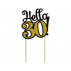 Topper 30 Ozdoba na tort Hello 30