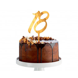 Topper,Tortendekoration, goldene Kristalle Topper,Tortendekoration, goldene Kristalle