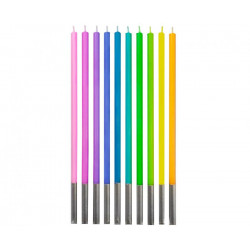 Świeczki Wysokie 10 szt. Pastelowe