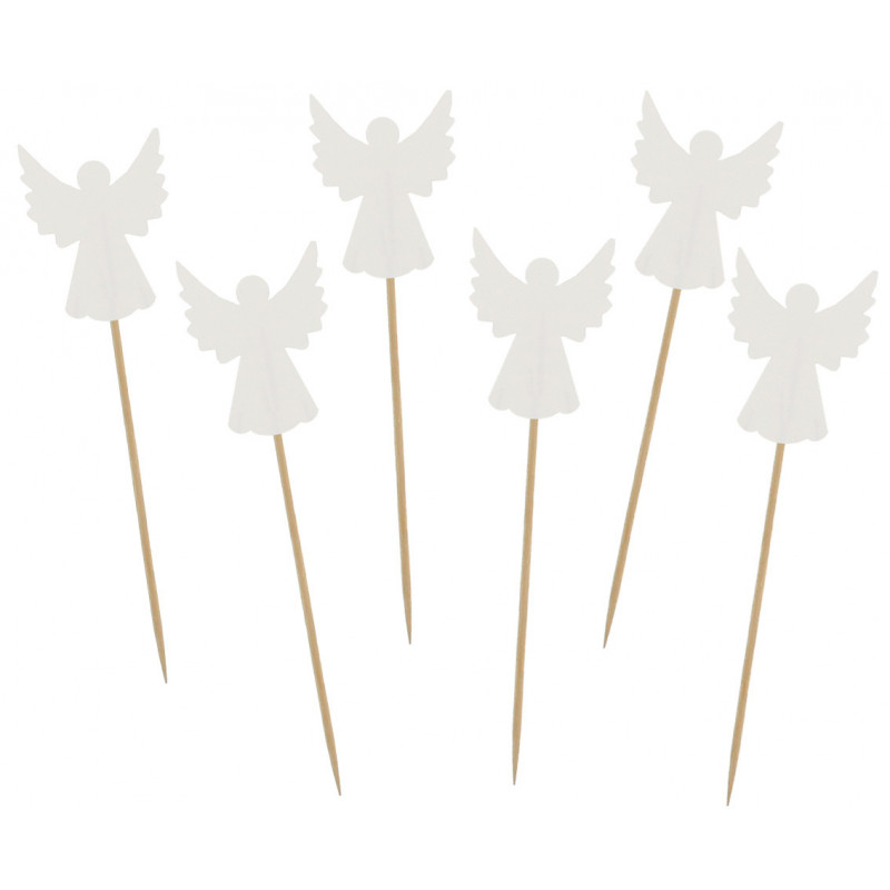 Pikery ANIOŁKI 12 szt. Ozdoba na babeczki