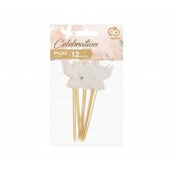 Topper,Tortendekoration, goldene Kristalle