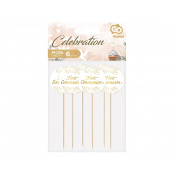 Topper,Tortendekoration, goldene Kristalle