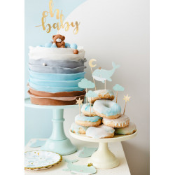 Pikery Baby Wieloryb 7 szt. Ozdoba na babeczki