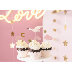 Topper,Tortendekoration, goldene Kristalle Topper,Tortendekoration, goldene Kristalle