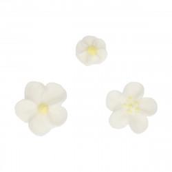 Cukrové ozdoby FLOWERS bílý 32 ks, velké a malé