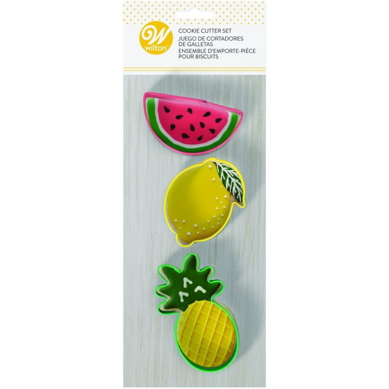 Wilton Förmchen 3 Stück Früchte Wassermelone Zitrone Ananas