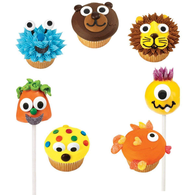 Dekoracja Wilton cukrowe oczy 10 mm