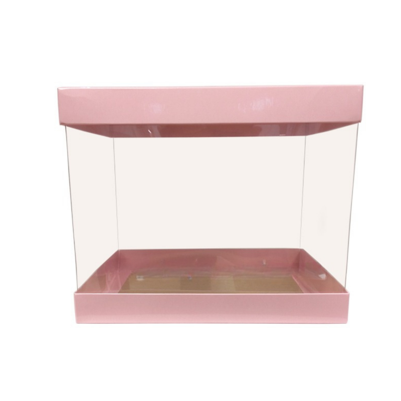 Opakowanie na tort 30 x 30 x 25 cm Pudełko wysokie RÓŻOWE