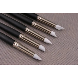 Pędzle silikonowe 5 szt. SHAPERY 15 mm SZARE duże