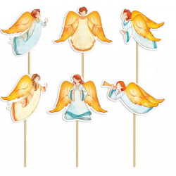 IHS Kommunion Kuchen Dekorationen 6pcs.