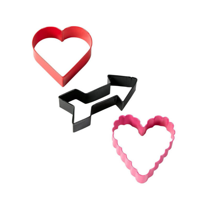 Foremki Wilton 3 szt WALENTYNKI serce strzała