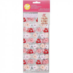 Torebeczki na słodycze 10 x 24 cm SERDUSZKA 20 szt