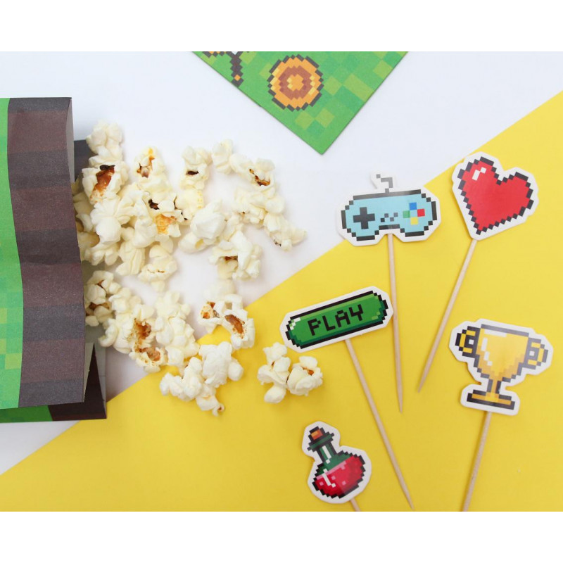 Pikery játék 8 darabos Minecraft Cupcake dekorációval