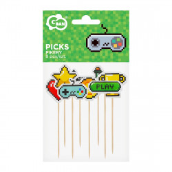 Game On Picks 8 ks Minecraft dekorácie na muffiny