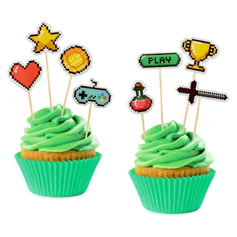 Pikery játék 8 darabos Minecraft Cupcake dekorációval
