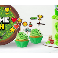 Game On Picks 8 Stk. Minecraft Cupcake Dekorationen
