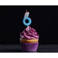 DIAMOND Silver 9 number candle