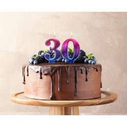 Świeczka cyferka Night Sky 0 Ombre 8 cm