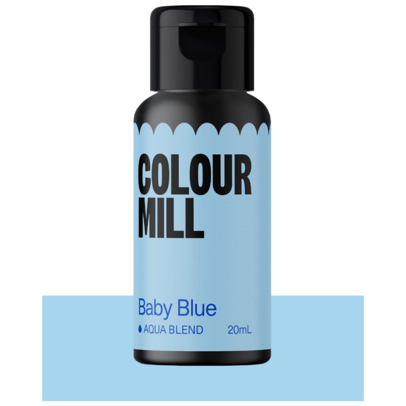 Barwnik Colour Mill Aqua Blend 20ml do lukru, bez, makaroników BABY BLUE Błękitny