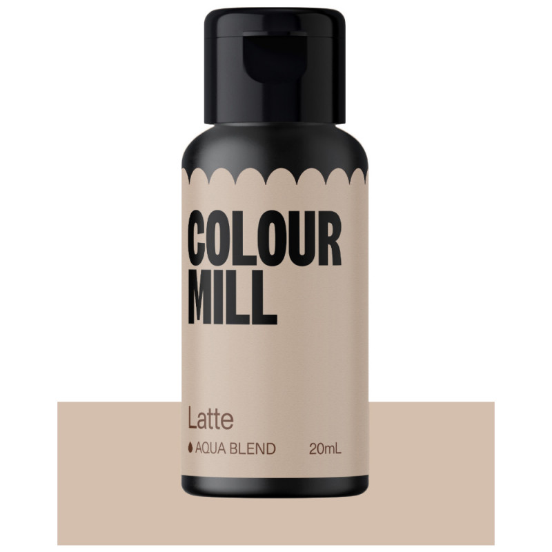 Barwnik Colour Mill Aqua Blend 20ml do lukru, bez, makaroników LATTE