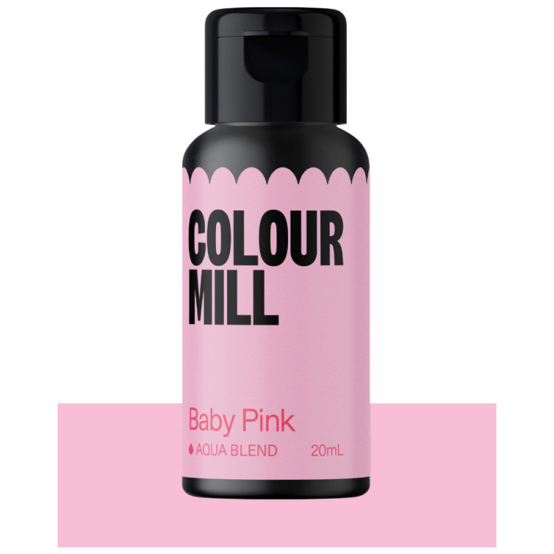 Barwnik Colour Mill Aqua Blend 20ml do lukru, bez, makaroników BABY PINK Jasny Róż