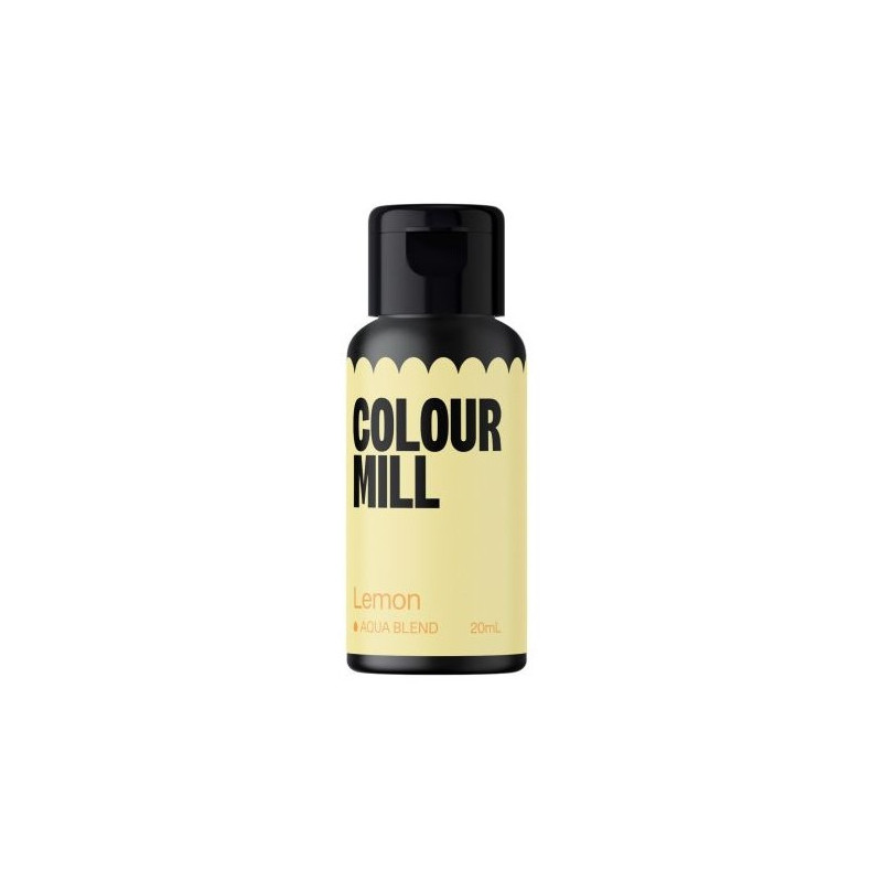 Barwnik Colour Mill Aqua Blend 20ml do lukru, bez, makaroników LEMON Cytrynowy